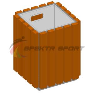 Купить Урна металлическая в деревянной обрешетке SP МФ400 в Мантурове 